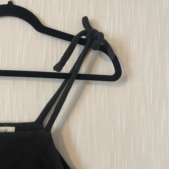 Madewell Black Sleeveless Tie Straps Halter Top - Picture 3 of 6